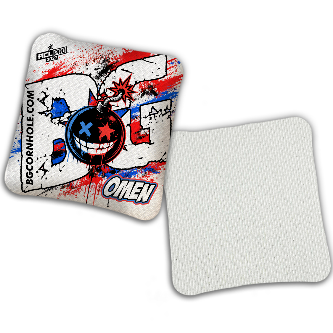 2027 ACL - BG Multiple Bag Models "TAKE COVER" - Pro Stamped Cornhole Bags - SET OF 4 BAGS