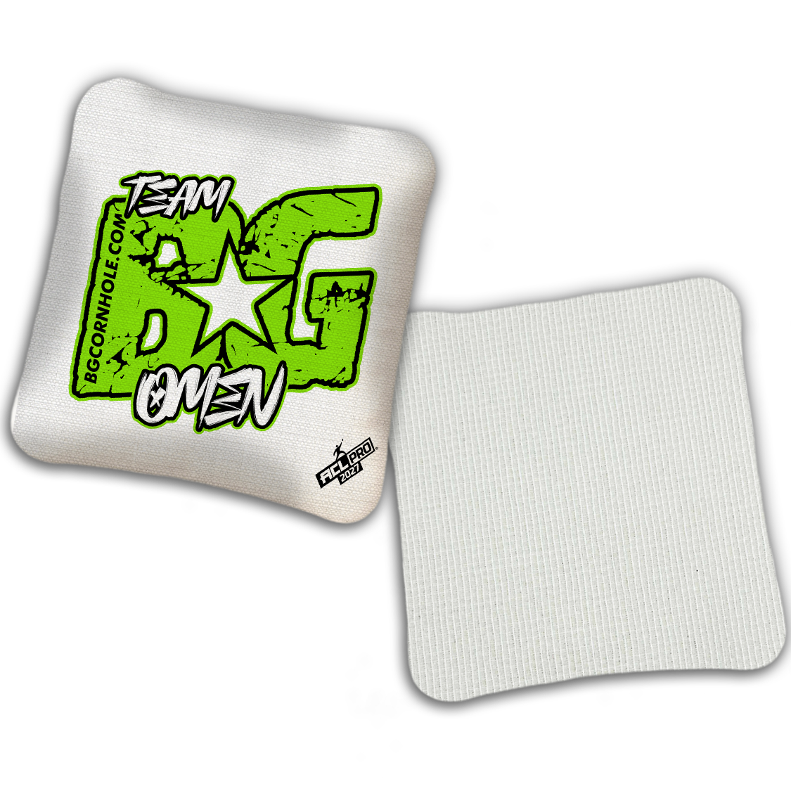 2027 ACL - BG OMEN “ESPN THROWBACK COLORMATCH" - Pro Stamped Cornhole Bags - SET OF 4 BAGS