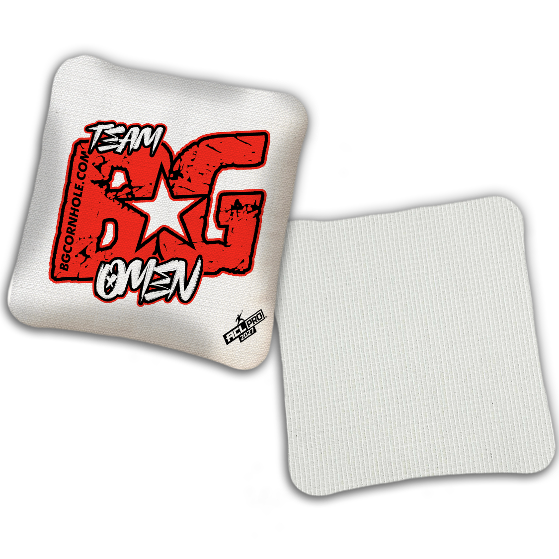 2027 ACL - BG OMEN “ESPN THROWBACK COLORMATCH" - Pro Stamped Cornhole Bags - SET OF 4 BAGS