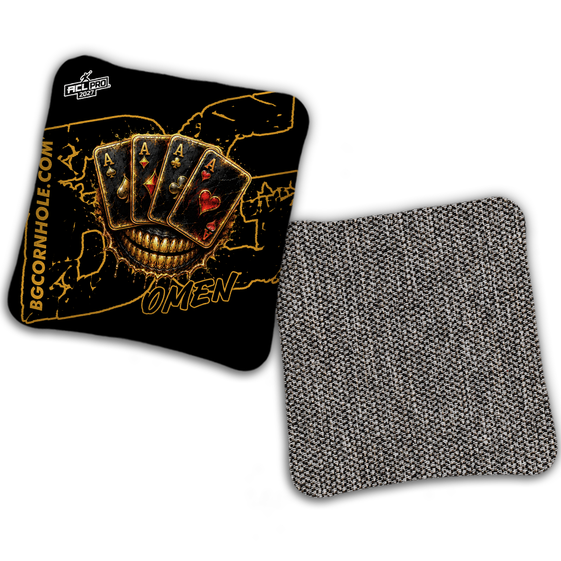 2027 ACL - BG Multiple Bag Models "DEAD MANS HAND " - Pro Stamped Cornhole Bags - SET OF 4 BAGS