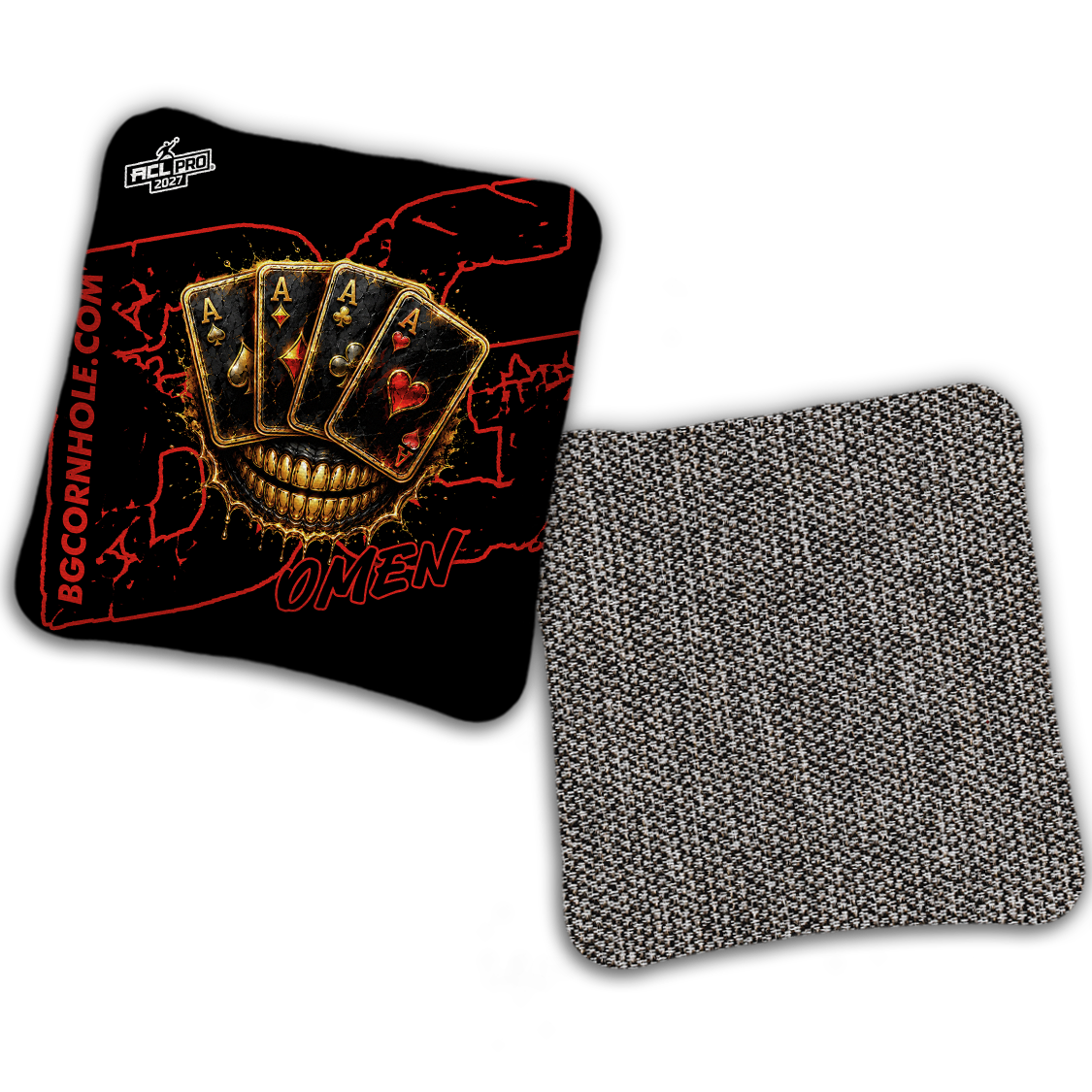 2027 ACL - BG Multiple Bag Models "DEAD MANS HAND " - Pro Stamped Cornhole Bags - SET OF 4 BAGS