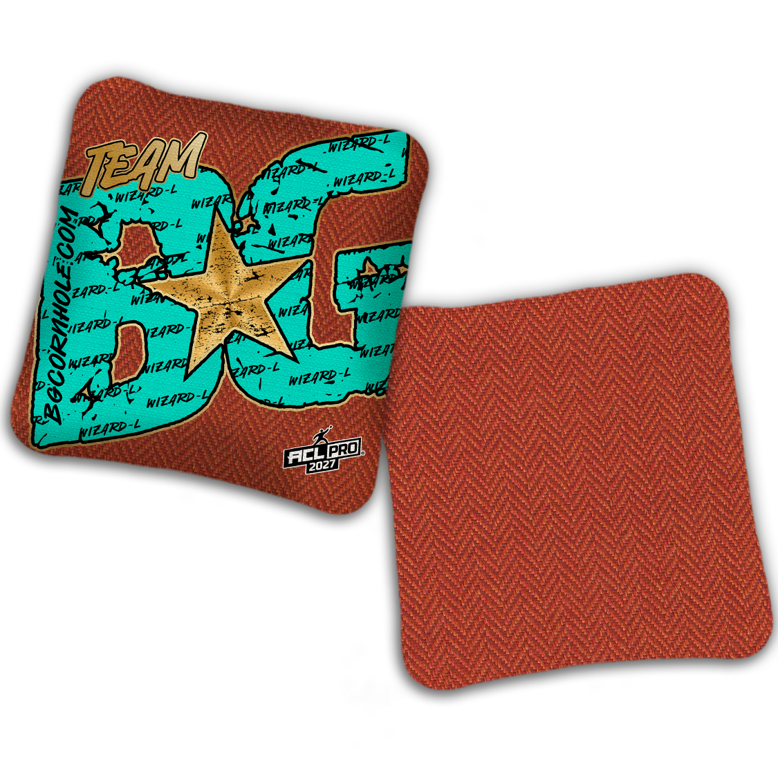 2027 ACL - BG Wizard L "Big BG Colormatch" - Pro Stamped Cornhole Bags - SET OF 4 BAGS