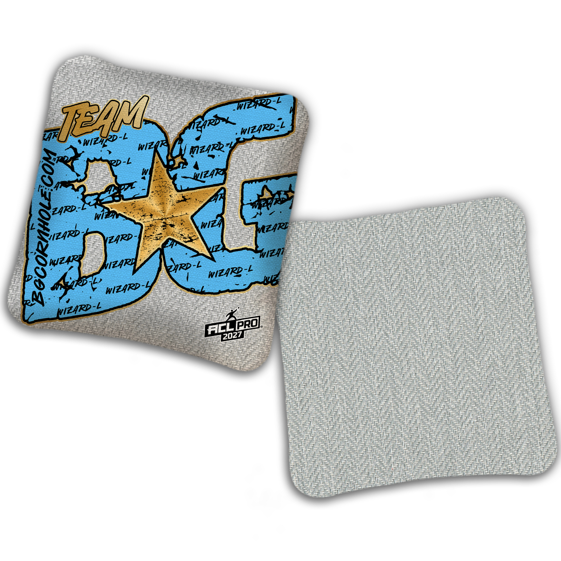 2027 ACL - BG Wizard L "Big BG Colormatch" - Pro Stamped Cornhole Bags - SET OF 4 BAGS