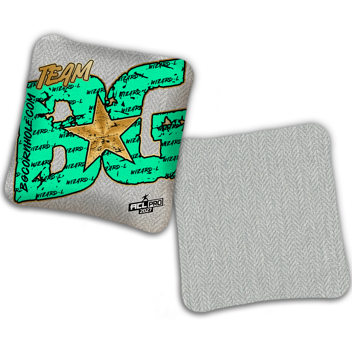 2027 ACL - BG Wizard L "Big BG Colormatch" - Pro Stamped Cornhole Bags - SET OF 4 BAGS