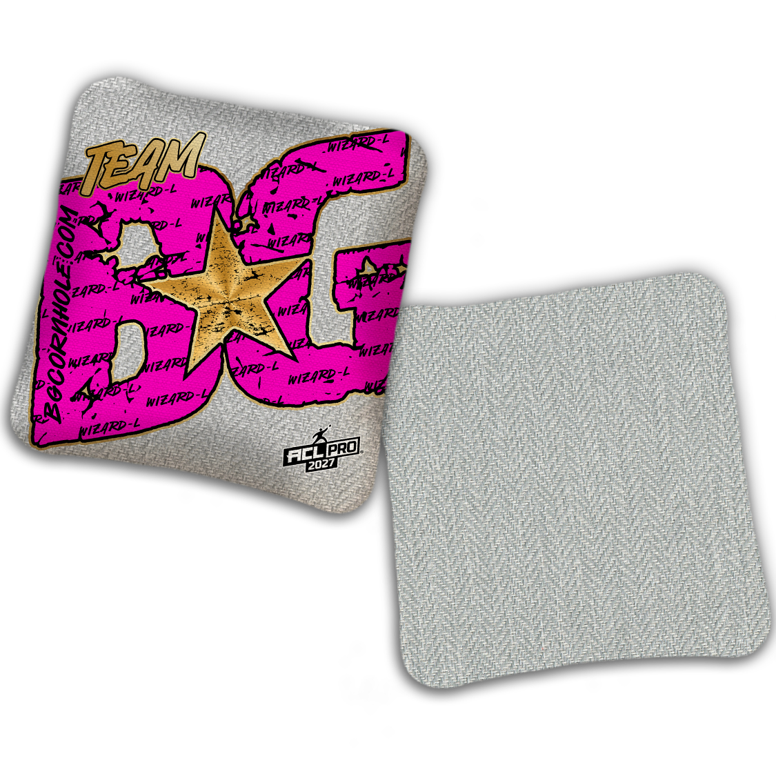 2027 ACL - BG Wizard L "Big BG Colormatch" - Pro Stamped Cornhole Bags - SET OF 4 BAGS
