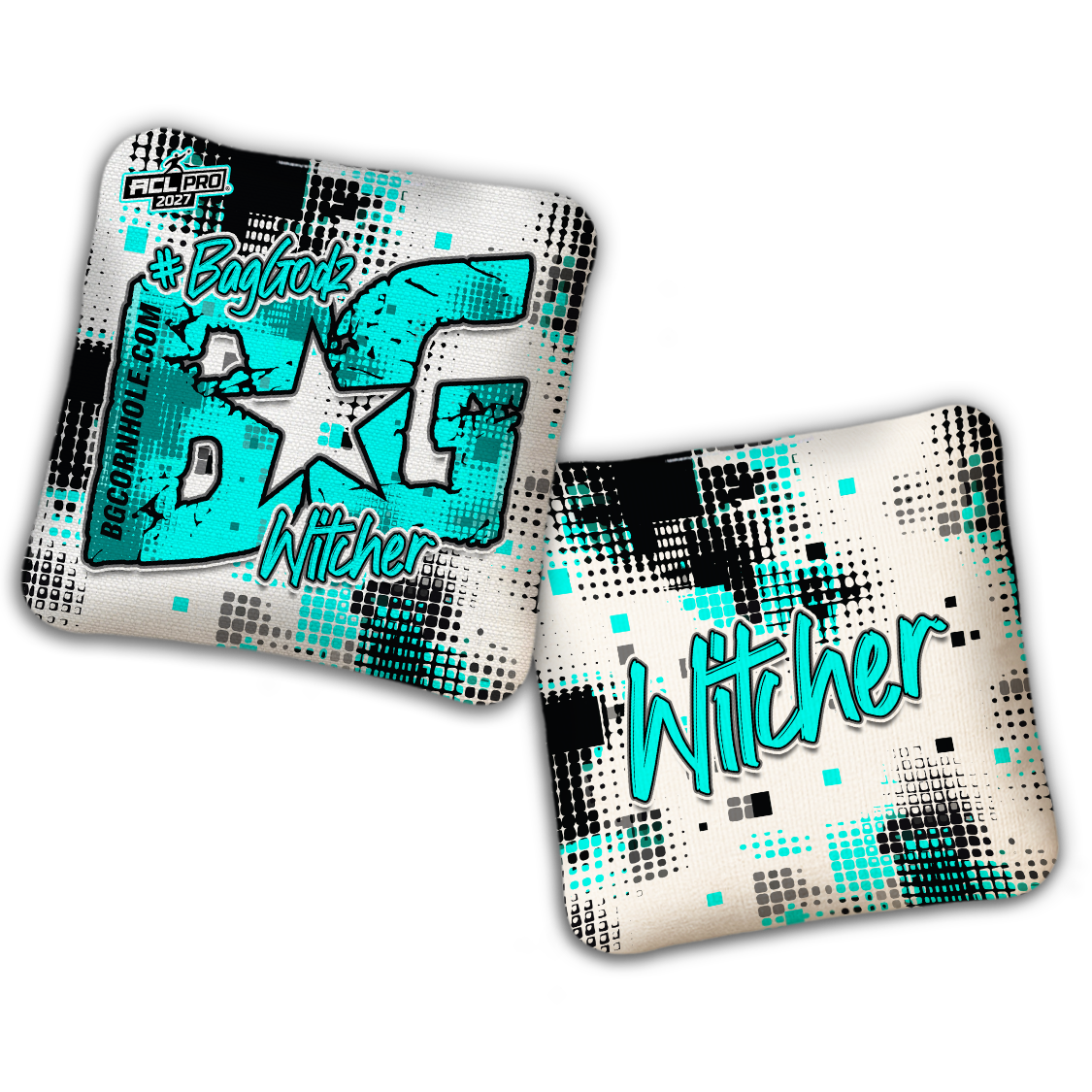 2027 ACL - BG Multiple Bag Models "PHANTOM GRID" - Pro Stamped Cornhole Bags - SET OF 4 BAGS