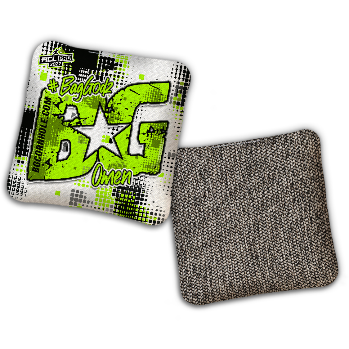 2027 ACL - BG Multiple Bag Models "PHANTOM GRID" - Pro Stamped Cornhole Bags - SET OF 4 BAGS