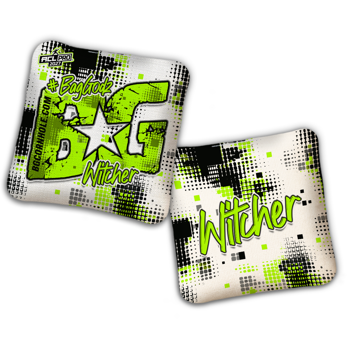 2027 ACL - BG Multiple Bag Models "PHANTOM GRID" - Pro Stamped Cornhole Bags - SET OF 4 BAGS