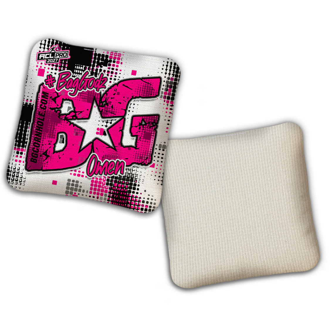 2027 ACL - BG Multiple Bag Models "PHANTOM GRID" - Pro Stamped Cornhole Bags - SET OF 4 BAGS