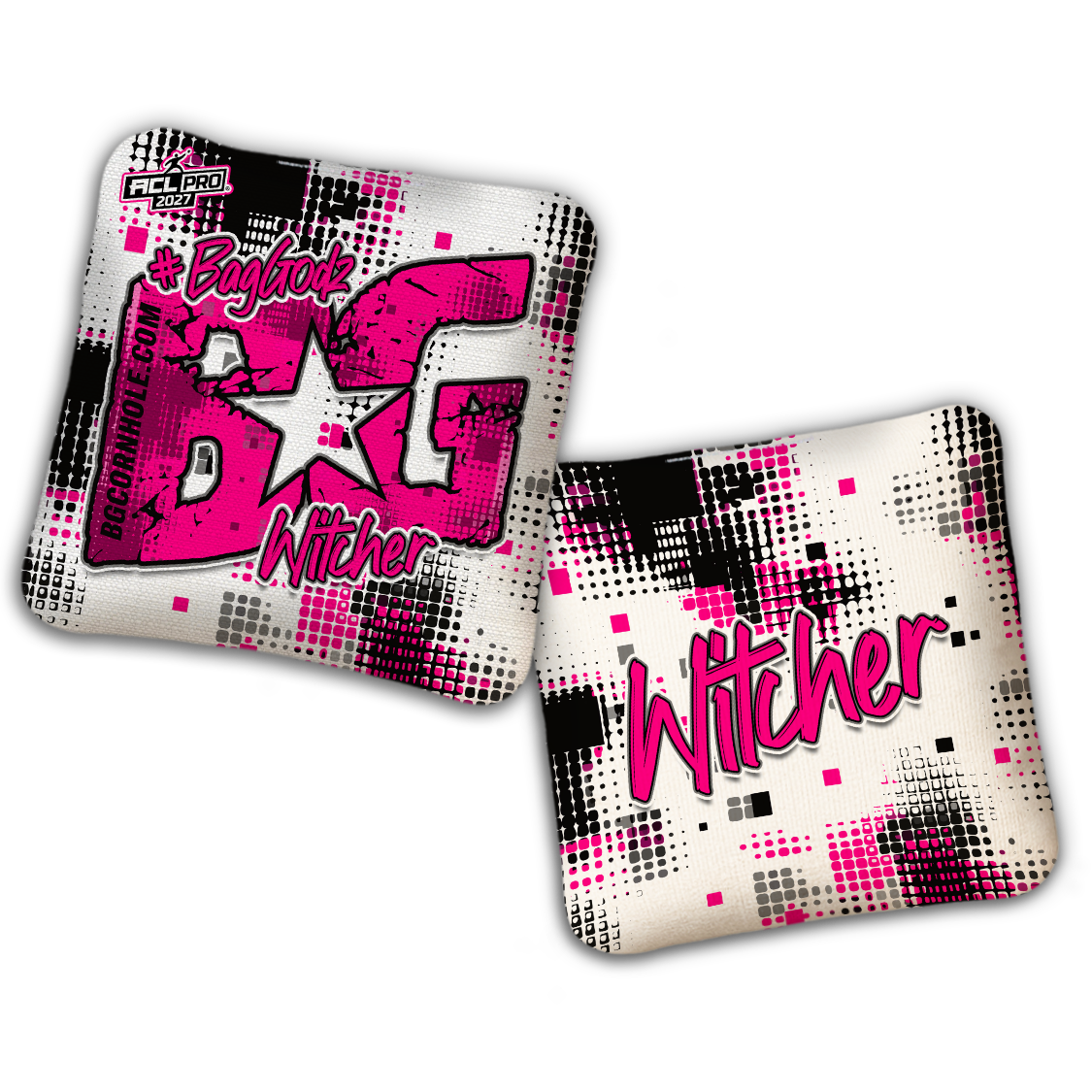 2027 ACL - BG Multiple Bag Models "PHANTOM GRID" - Pro Stamped Cornhole Bags - SET OF 4 BAGS