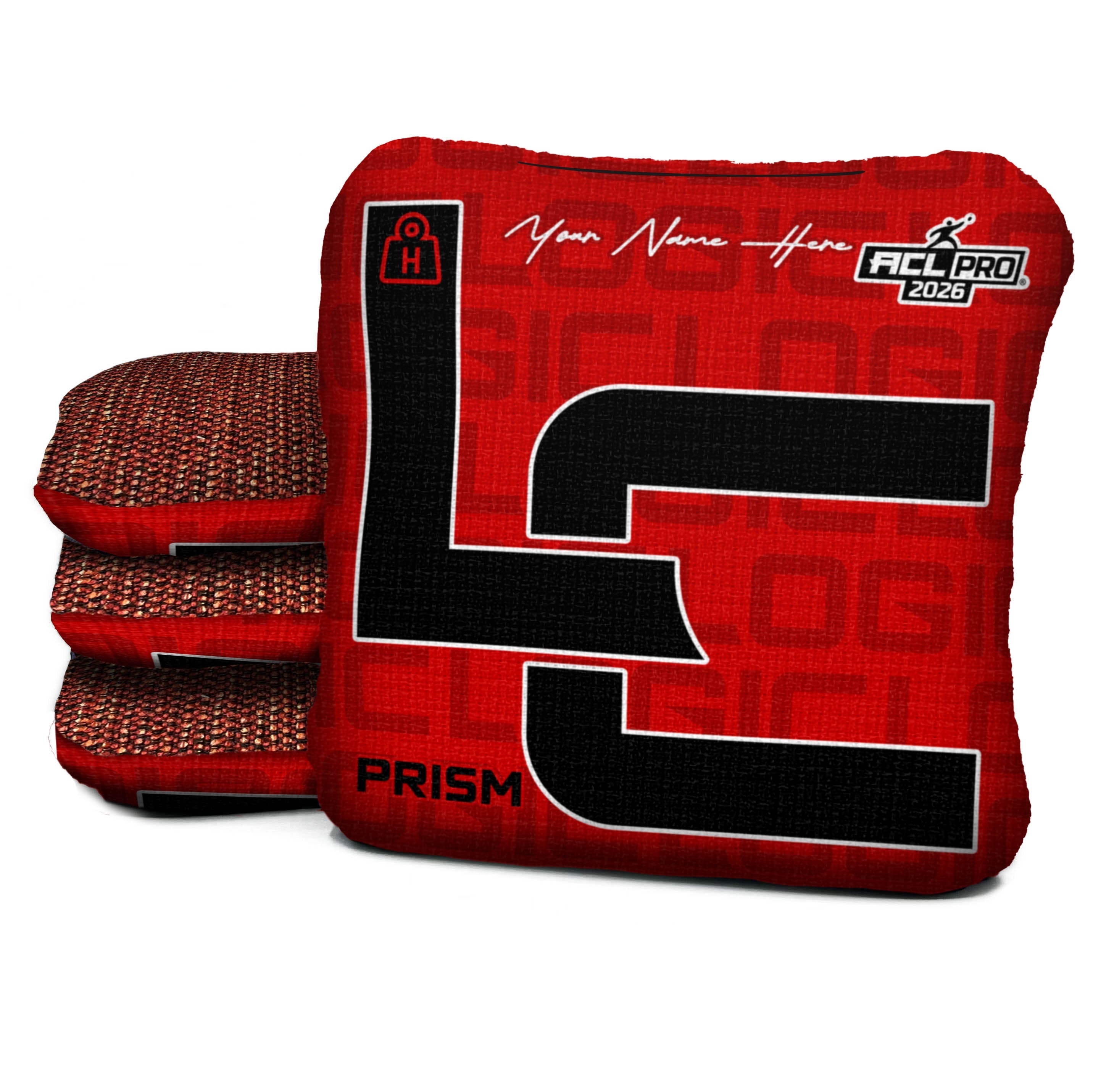 LC Red Black - PRISM - ACL PRO 2026 BAGS - Custom Name Option- Set of 4 bags