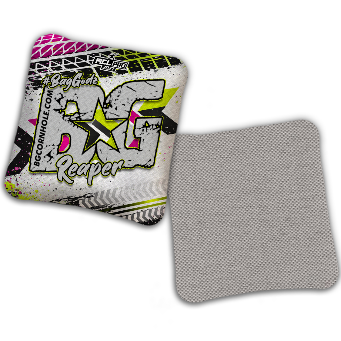 2027 ACL - BG Multiple Bag Models "GRUNGE TRACKS" - Pro Stamped Cornhole Bags - SET OF 4 BAGS
