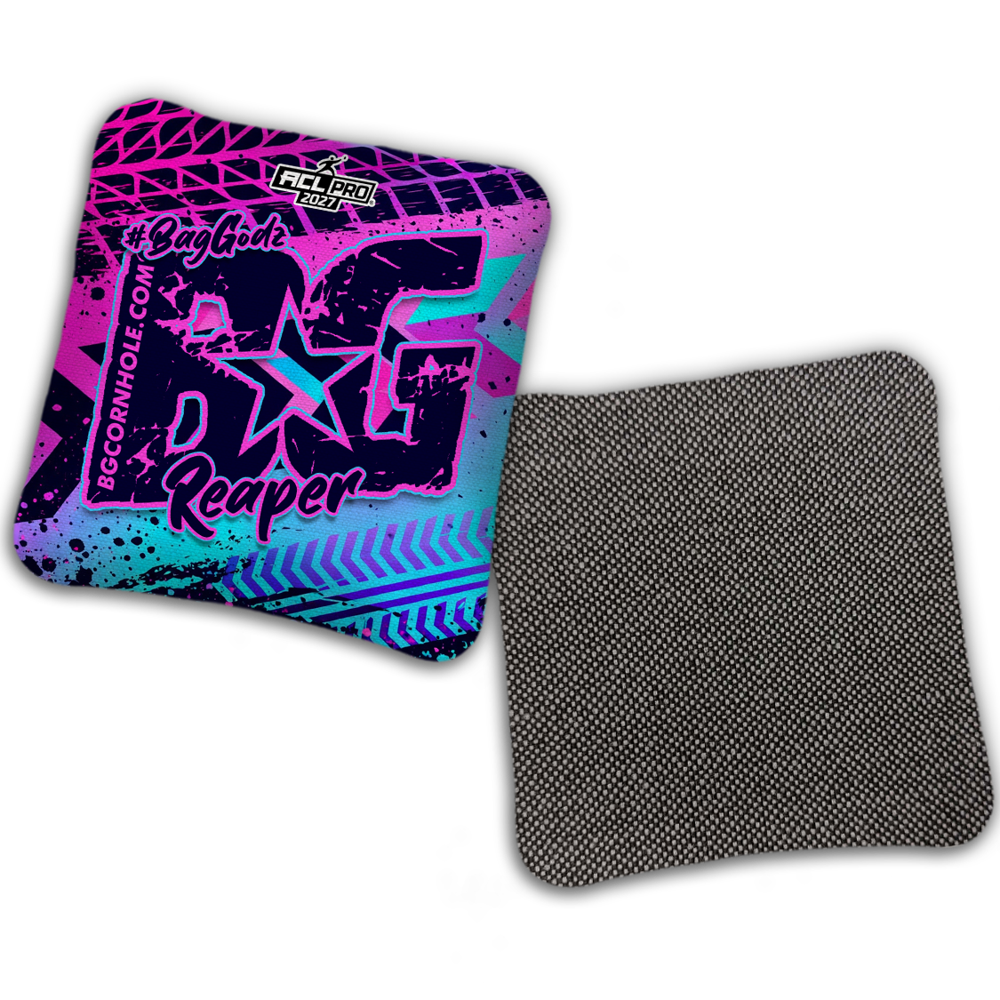 2027 ACL - BG Multiple Bag Models "GRUNGE TRACKS" - Pro Stamped Cornhole Bags - SET OF 4 BAGS