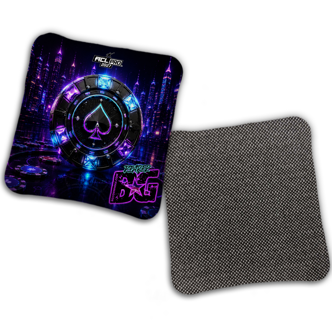 2027 ACL - BG Multiple Bag Models "NEON STAKES" - Pro Stamped Cornhole Bags - SET OF 4 BAGS