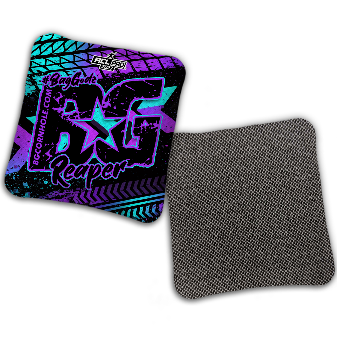2027 ACL - BG Multiple Bag Models "GRUNGE TRACKS" - Pro Stamped Cornhole Bags - SET OF 4 BAGS