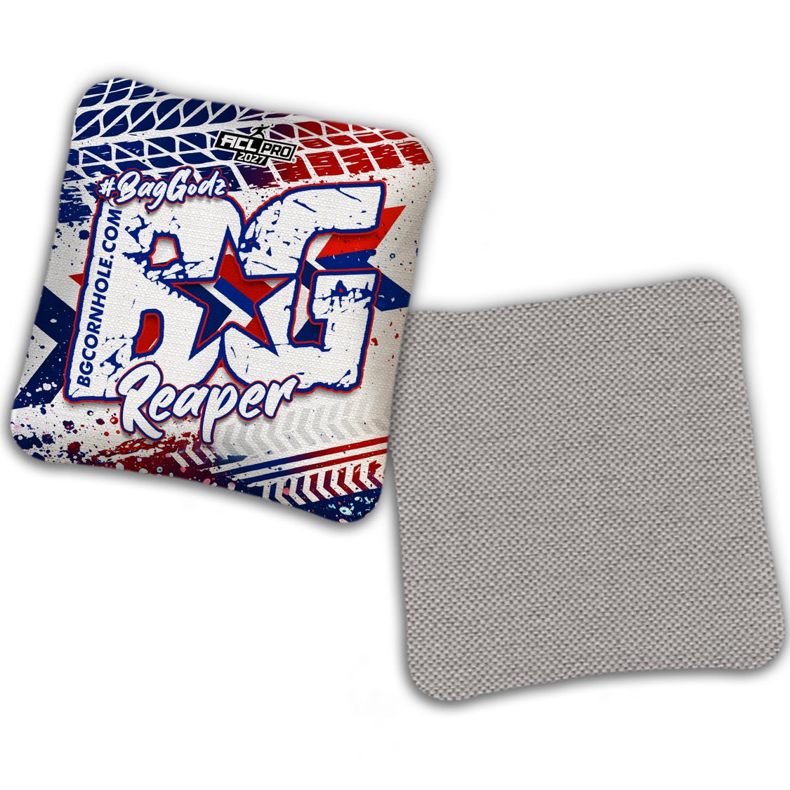 2027 ACL - BG Multiple Bag Models "GRUNGE TRACKS" - Pro Stamped Cornhole Bags - SET OF 4 BAGS