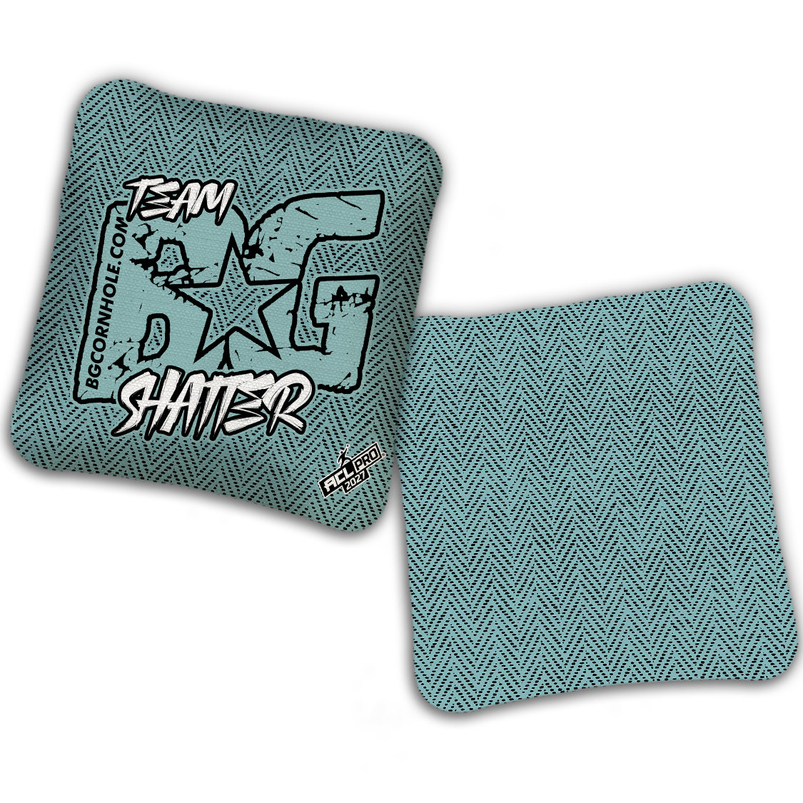 2027 ACL - BG SHATTER “ESPN THROWBACK COLORMATCH" - Pro Stamped Cornhole Bags - SET OF 4 BAGS