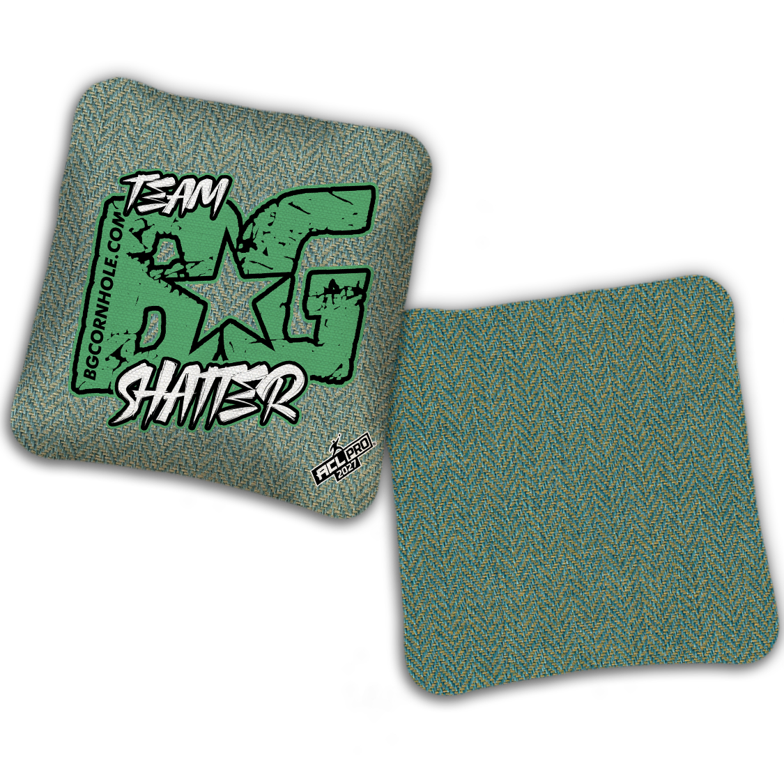2027 ACL - BG SHATTER “ESPN THROWBACK COLORMATCH" - Pro Stamped Cornhole Bags - SET OF 4 BAGS