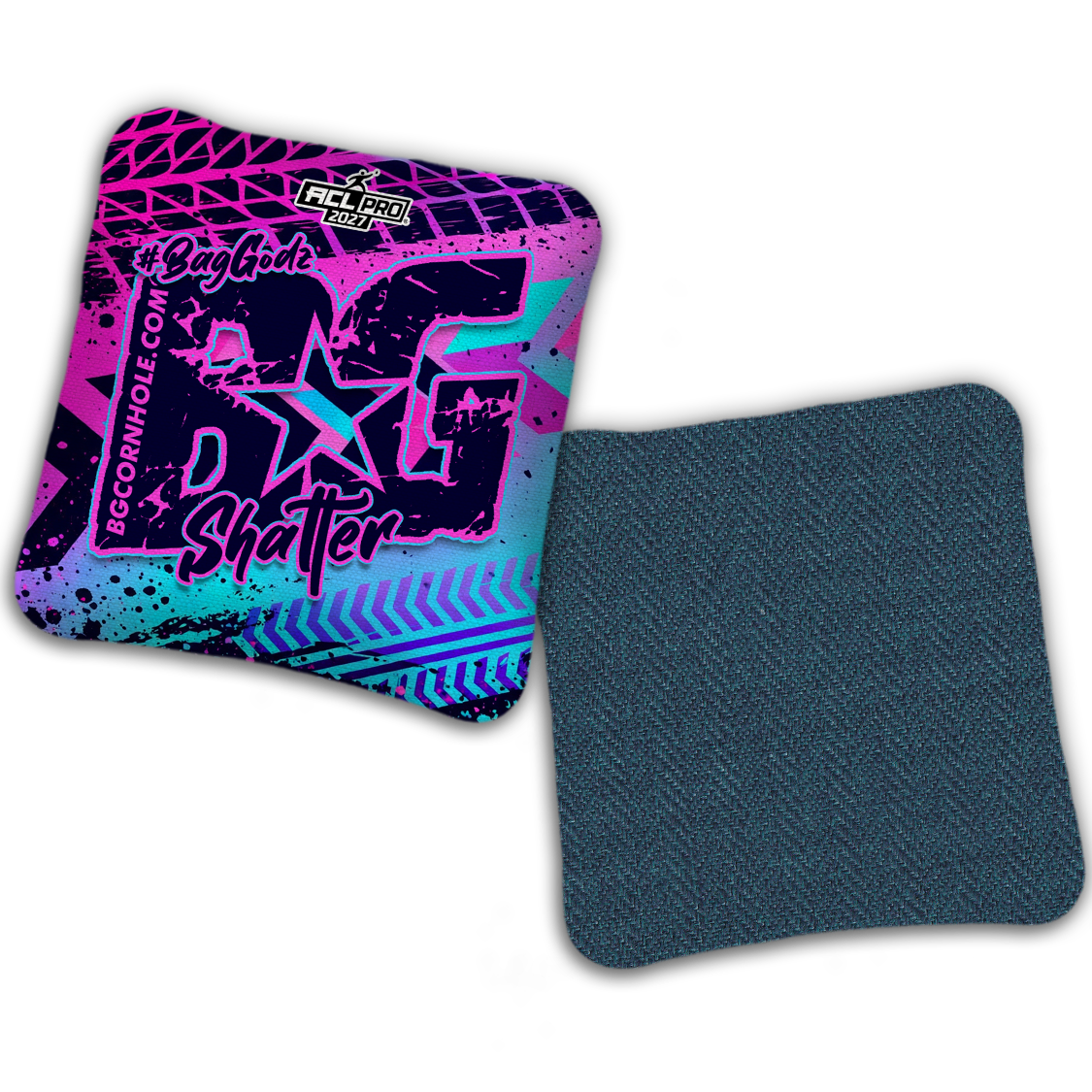 2027 ACL - BG Multiple Bag Models "GRUNGE TRACKS" - Pro Stamped Cornhole Bags - SET OF 4 BAGS