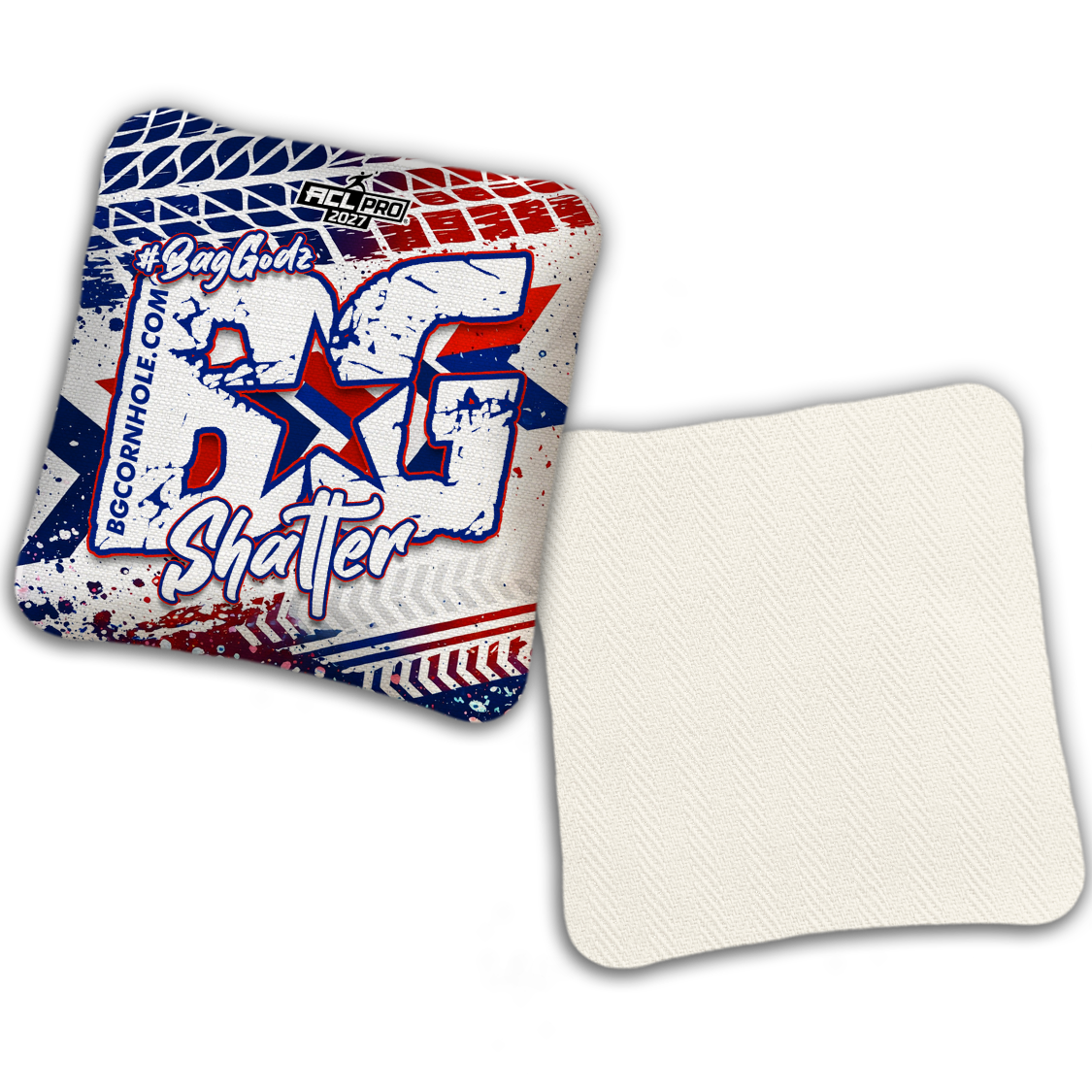 2027 ACL - BG Multiple Bag Models "GRUNGE TRACKS" - Pro Stamped Cornhole Bags - SET OF 4 BAGS