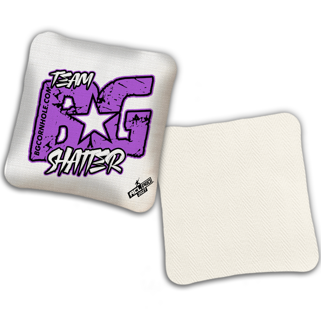 2027 ACL - BG SHATTER “ESPN THROWBACK COLORMATCH" - Pro Stamped Cornhole Bags - SET OF 4 BAGS