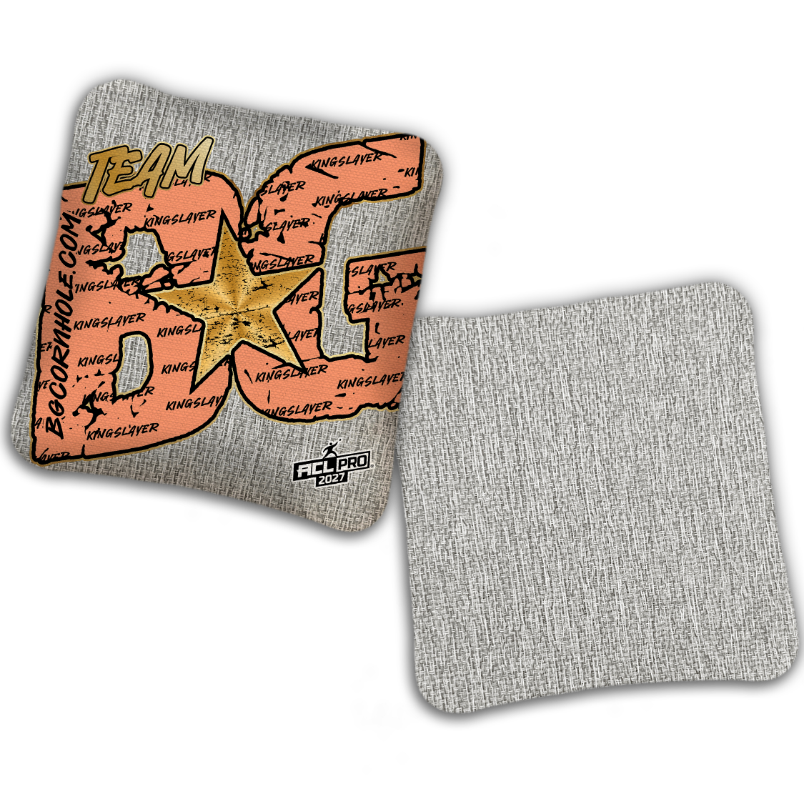 2027 ACL - BG Kingslayer "Big BG Colormatch" - Pro Stamped Cornhole Bags - SET OF 4 BAGS