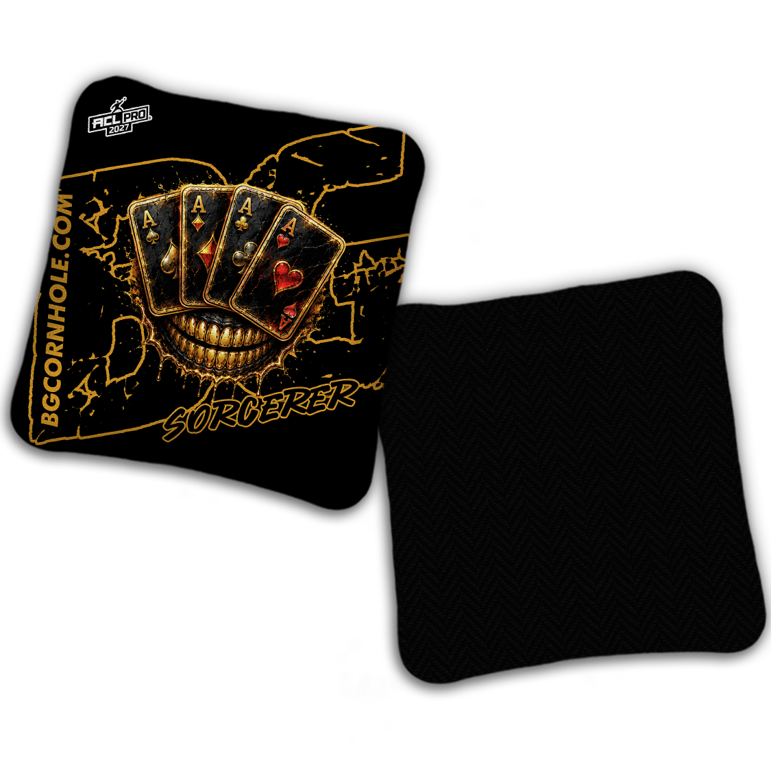 2027 ACL - BG Multiple Bag Models "DEAD MANS HAND " - Pro Stamped Cornhole Bags - SET OF 4 BAGS