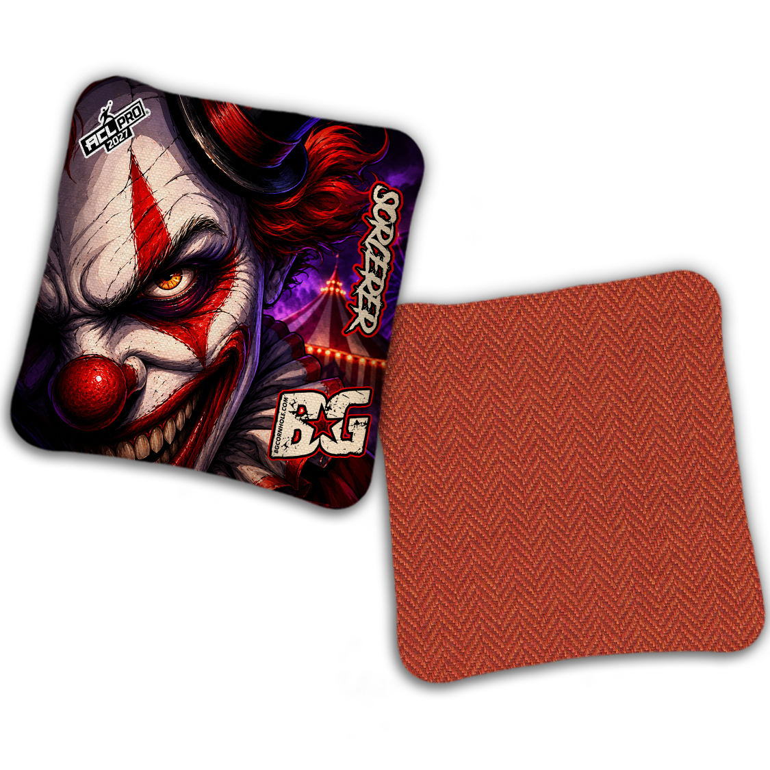 2027 ACL - BG Multiple Bag Models "HAUNTED CIRCUS" - Pro Stamped Cornhole Bags - SET OF 4 BAGS