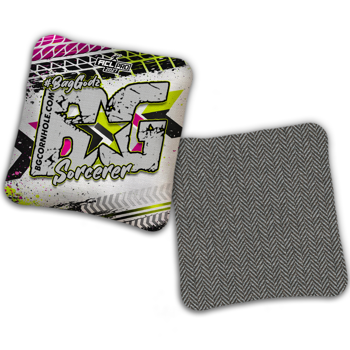 2027 ACL - BG Multiple Bag Models "GRUNGE TRACKS" - Pro Stamped Cornhole Bags - SET OF 4 BAGS