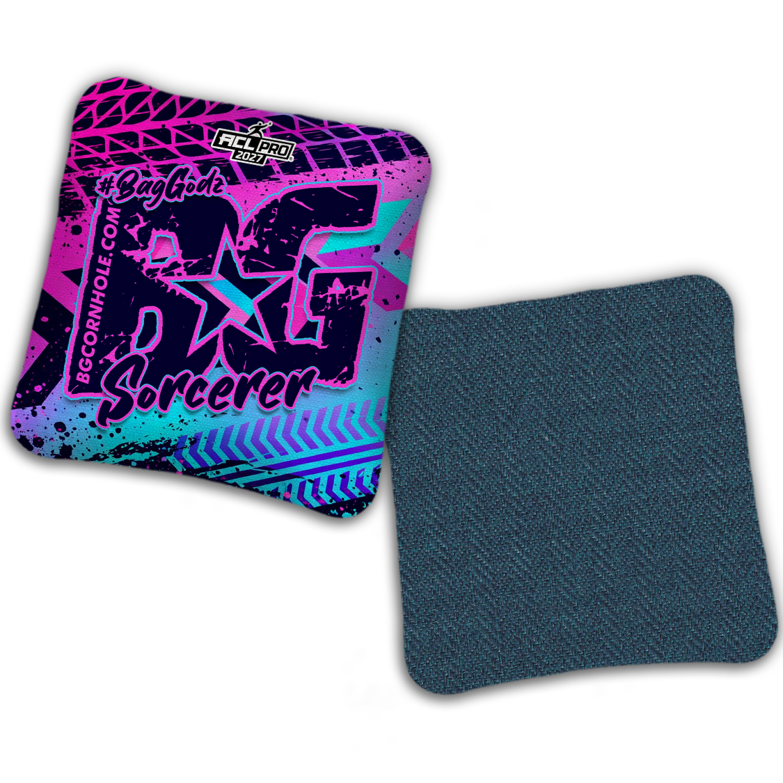 2027 ACL - BG Multiple Bag Models "GRUNGE TRACKS" - Pro Stamped Cornhole Bags - SET OF 4 BAGS
