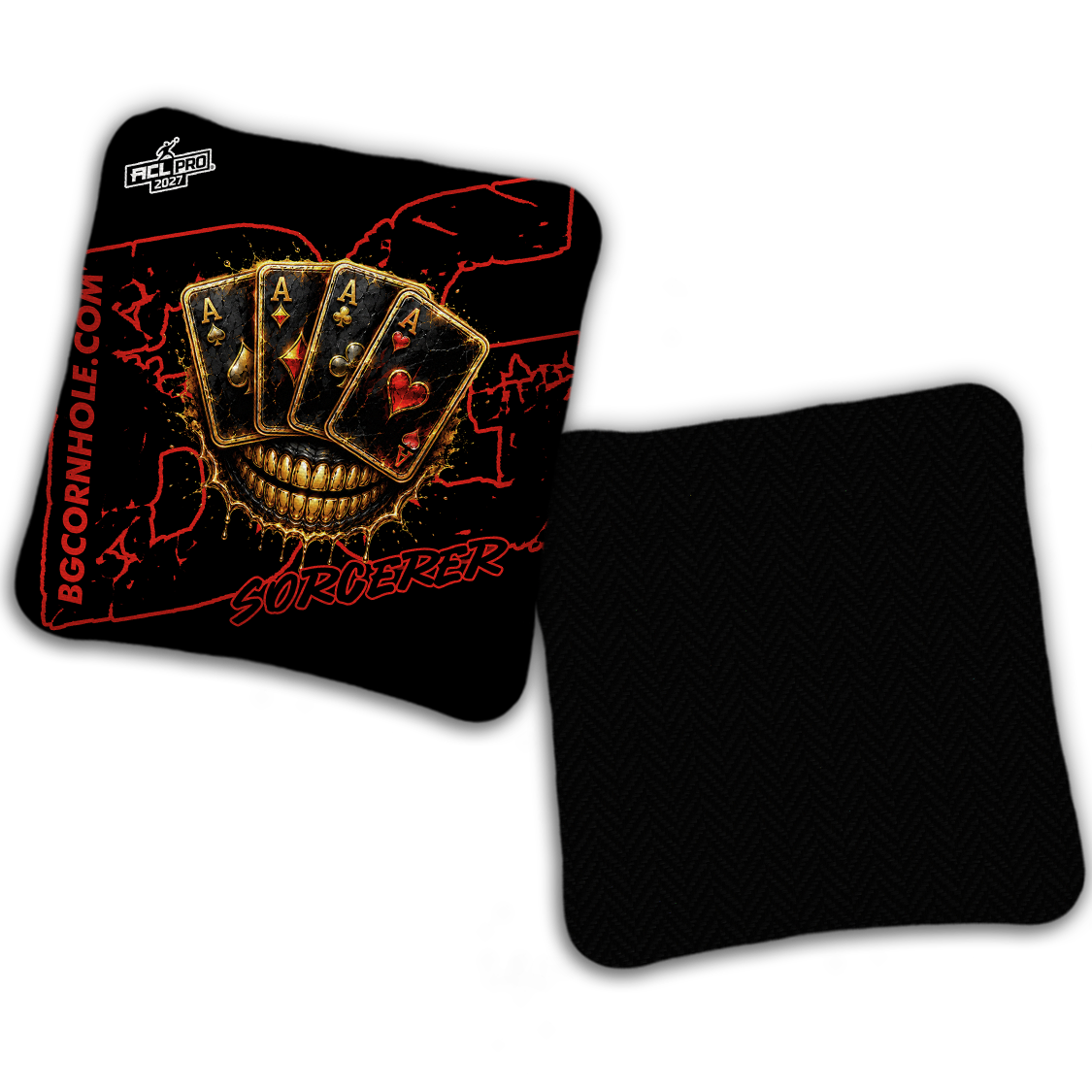 2027 ACL - BG Multiple Bag Models "DEAD MANS HAND " - Pro Stamped Cornhole Bags - SET OF 4 BAGS