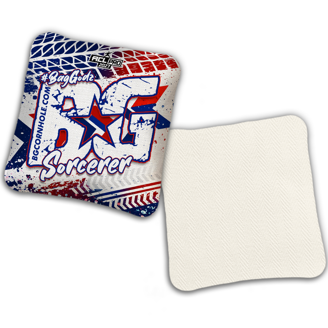 2027 ACL - BG Multiple Bag Models "GRUNGE TRACKS" - Pro Stamped Cornhole Bags - SET OF 4 BAGS