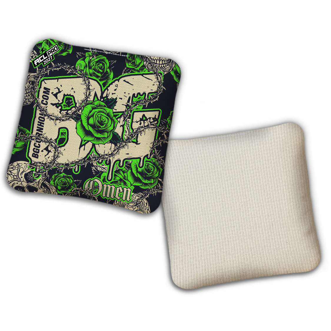 2027 ACL - BG Multiple Bag Models "THORNS AND ROSES" - Pro Stamped Cornhole Bags - SET OF 4 BAGS