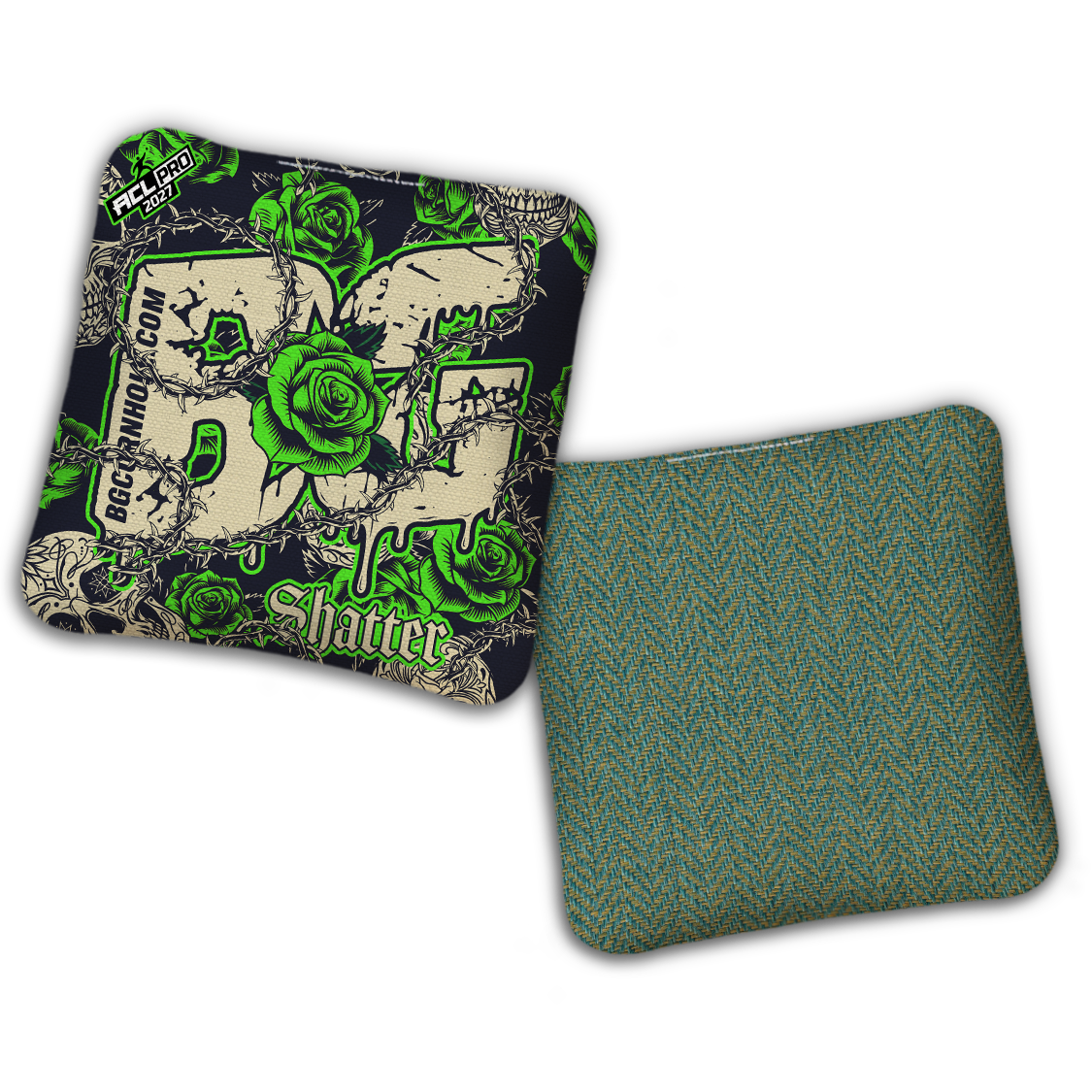 2027 ACL - BG Multiple Bag Models "THORNS AND ROSES" - Pro Stamped Cornhole Bags - SET OF 4 BAGS