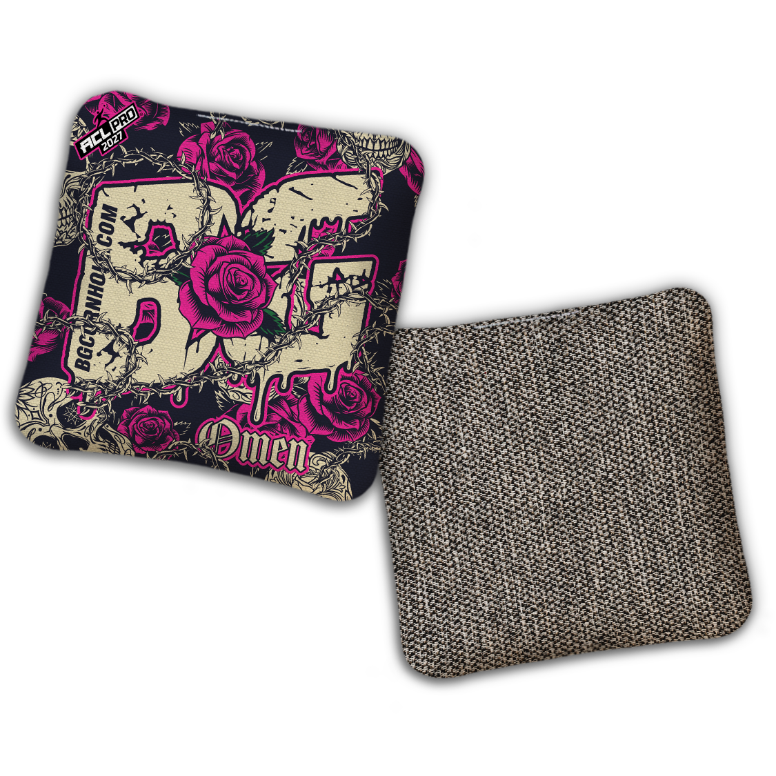 2027 ACL - BG Multiple Bag Models "THORNS AND ROSES" - Pro Stamped Cornhole Bags - SET OF 4 BAGS