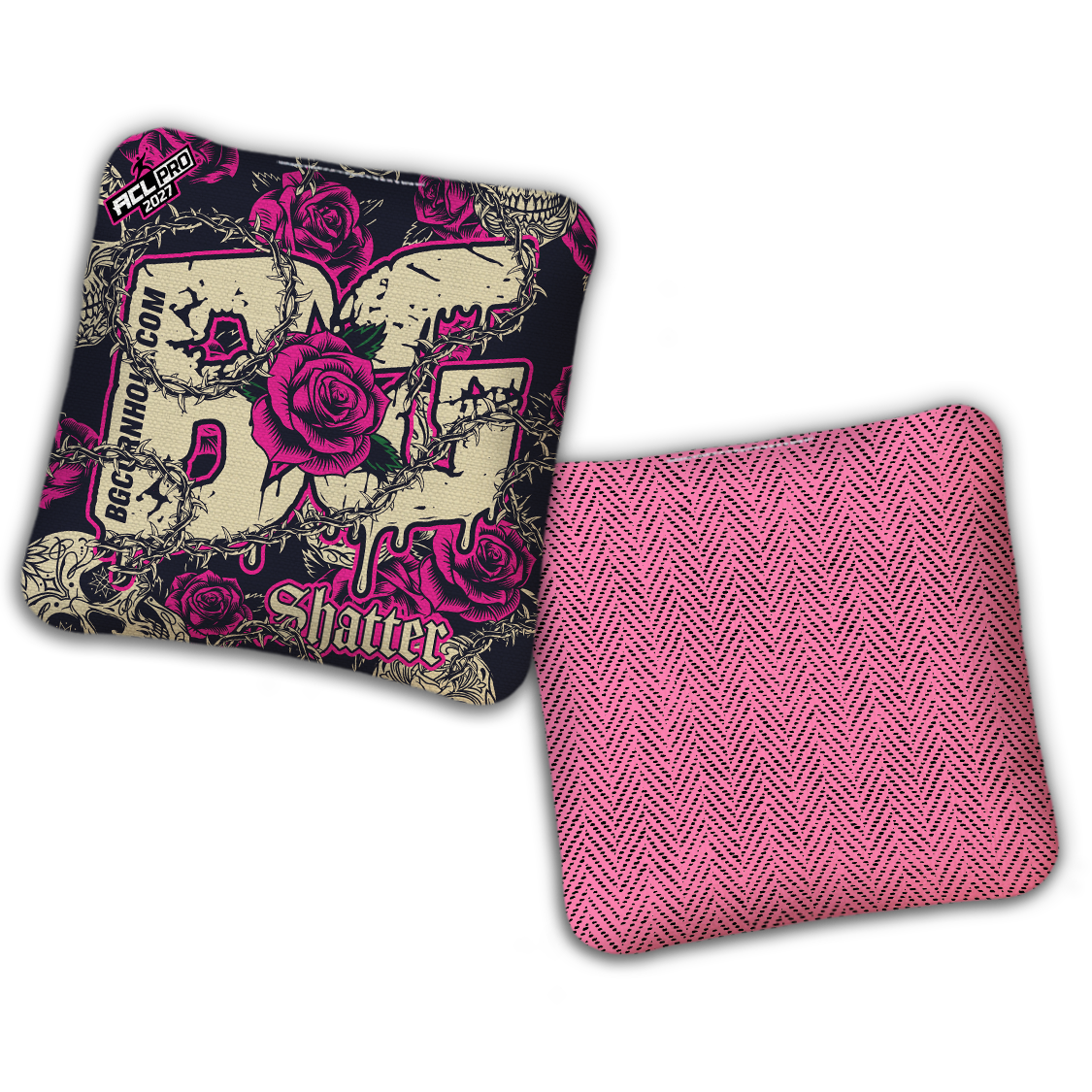 2027 ACL - BG Multiple Bag Models "THORNS AND ROSES" - Pro Stamped Cornhole Bags - SET OF 4 BAGS