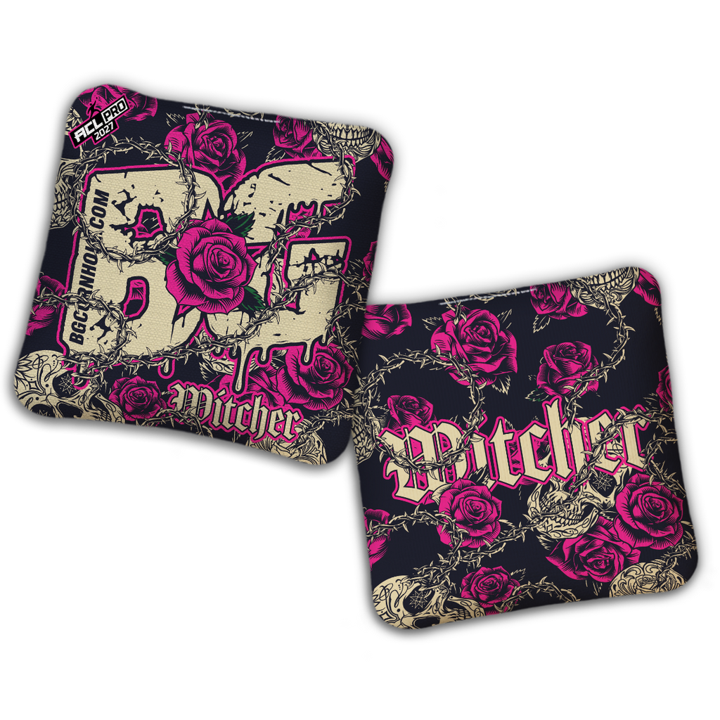 2027 ACL - BG Multiple Bag Models "THORNS AND ROSES" - Pro Stamped Cornhole Bags - SET OF 4 BAGS
