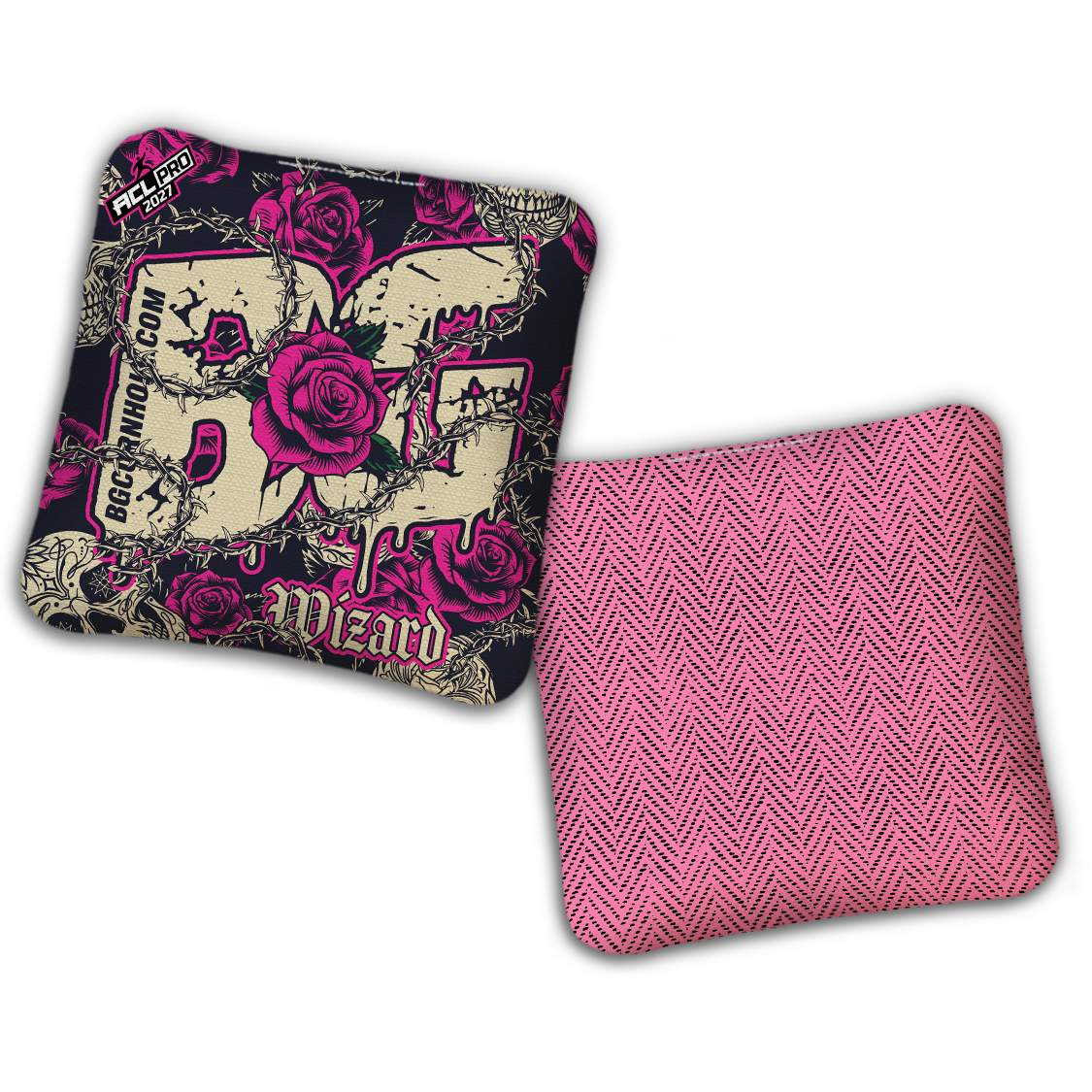 2027 ACL - BG Multiple Bag Models "THORNS AND ROSES" - Pro Stamped Cornhole Bags - SET OF 4 BAGS