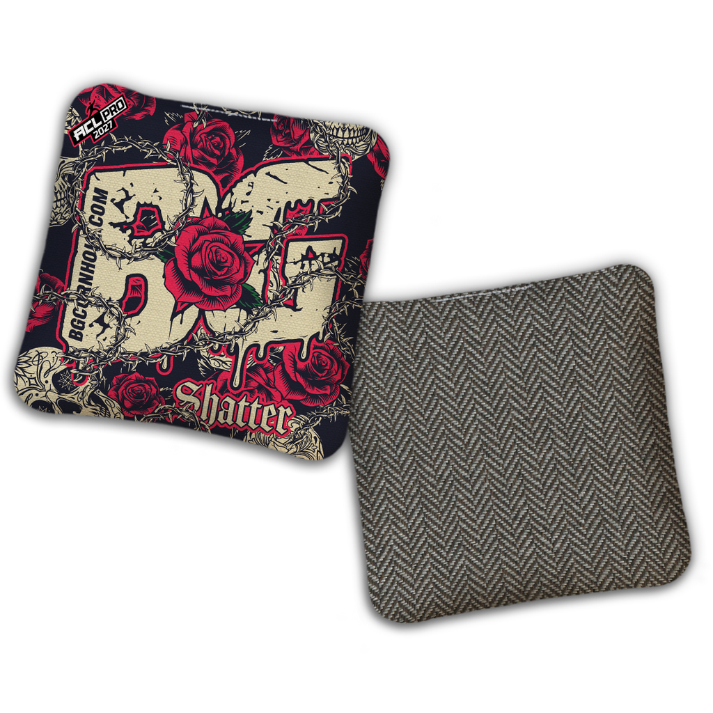 2027 ACL - BG Multiple Bag Models "THORNS AND ROSES" - Pro Stamped Cornhole Bags - SET OF 4 BAGS