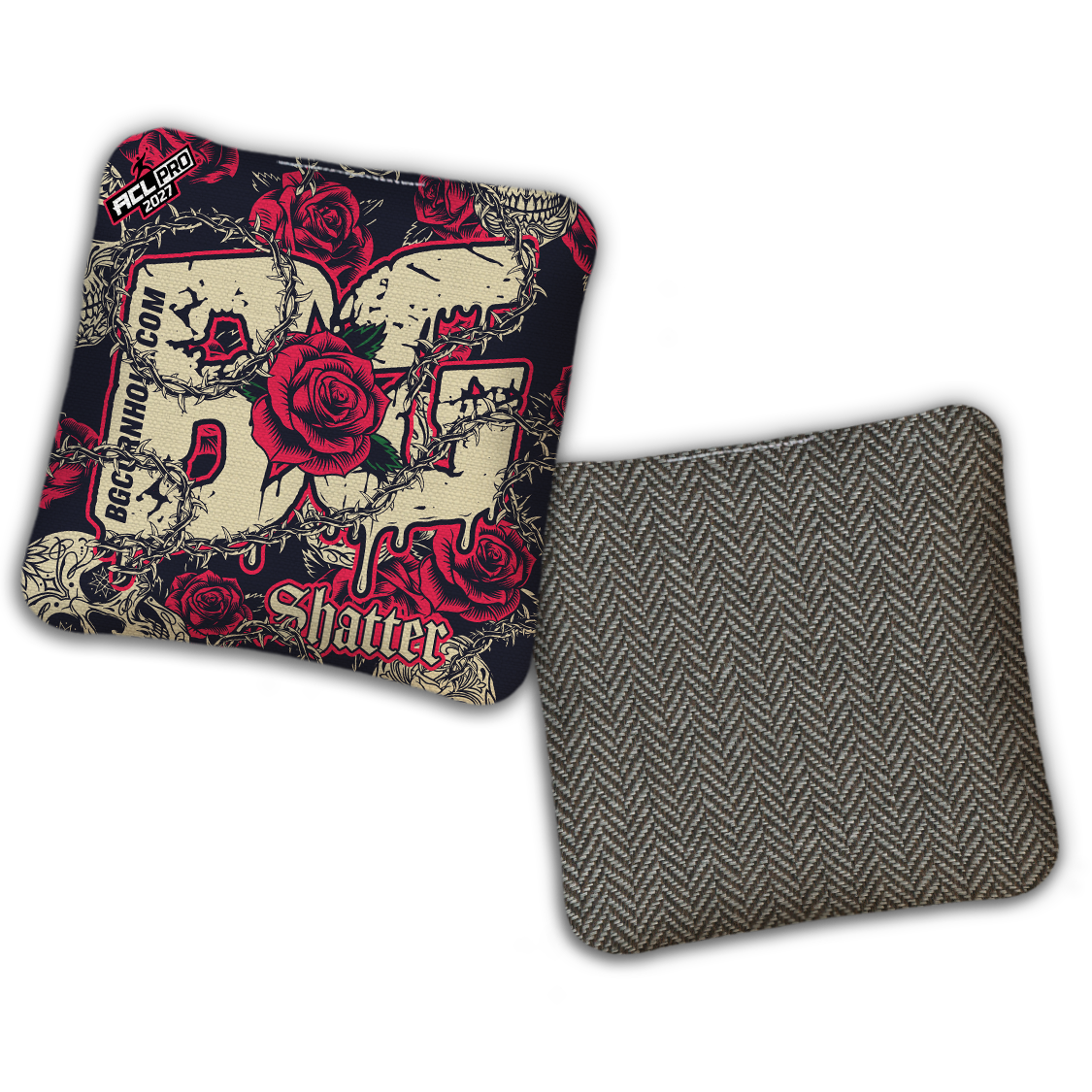2027 ACL - BG Multiple Bag Models "THORNS AND ROSES" - Pro Stamped Cornhole Bags - SET OF 4 BAGS