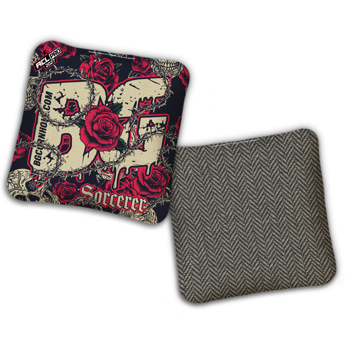 2027 ACL - BG Multiple Bag Models "THORNS AND ROSES" - Pro Stamped Cornhole Bags - SET OF 4 BAGS