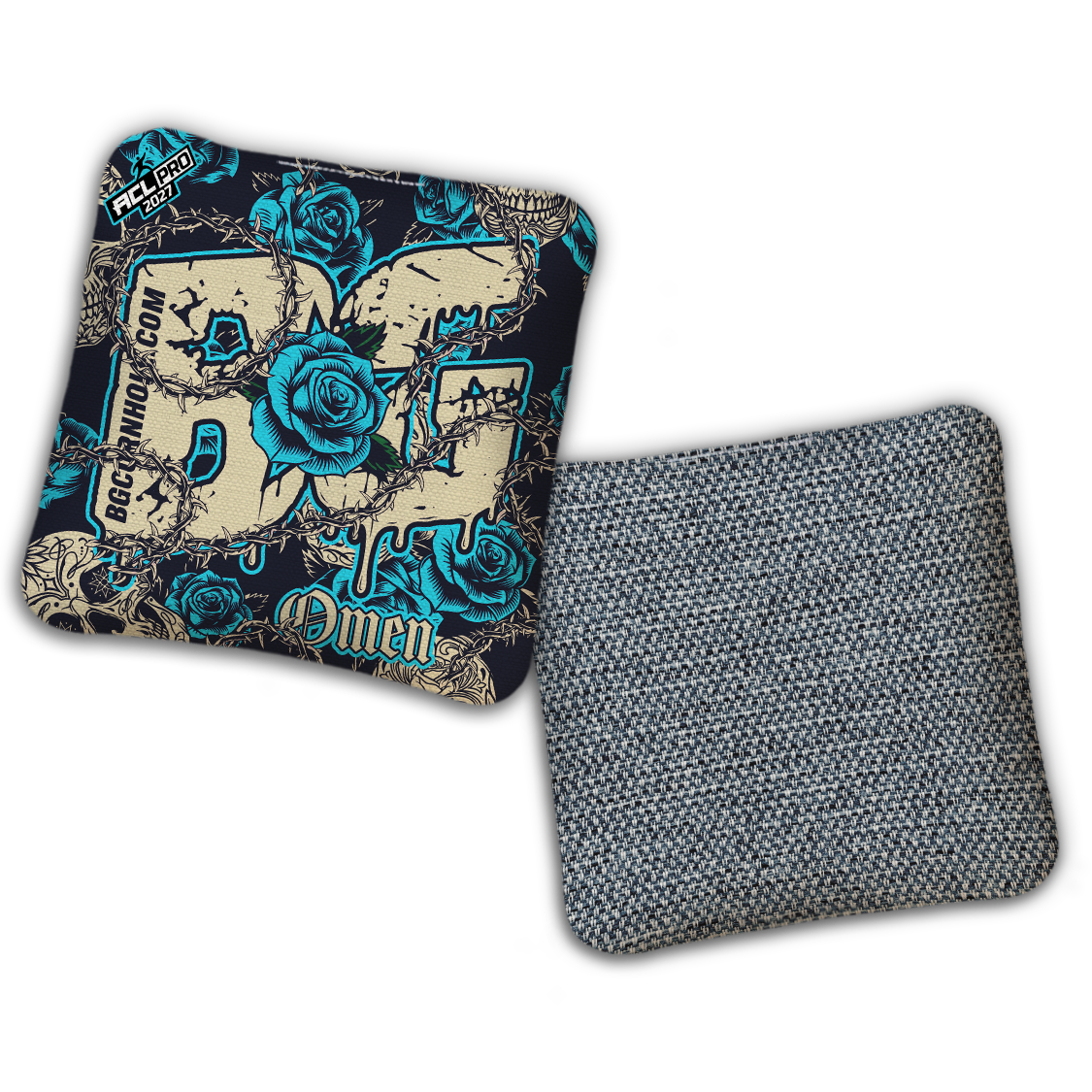 2027 ACL - BG Multiple Bag Models "THORNS AND ROSES" - Pro Stamped Cornhole Bags - SET OF 4 BAGS