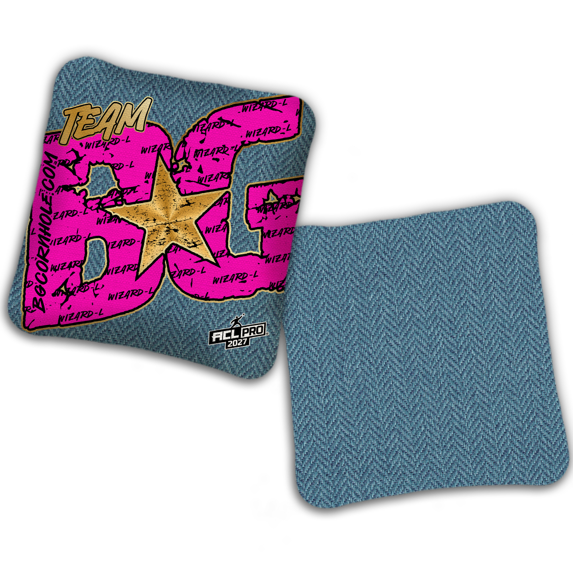 2027 ACL - BG Wizard L "Big BG Colormatch" - Pro Stamped Cornhole Bags - SET OF 4 BAGS