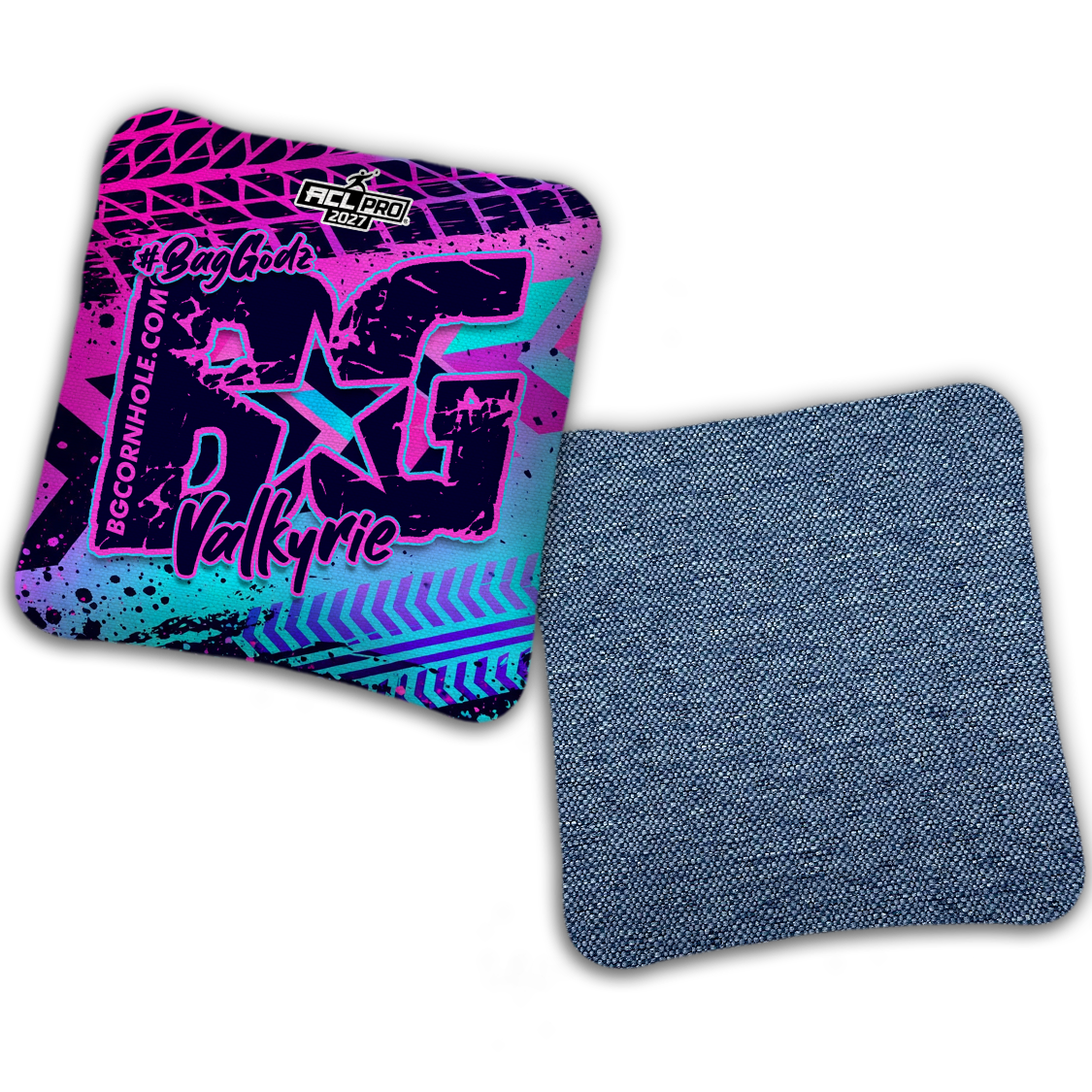 2027 ACL - BG Multiple Bag Models "GRUNGE TRACKS" - Pro Stamped Cornhole Bags - SET OF 4 BAGS