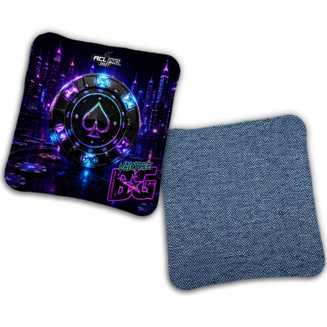 2027 ACL - BG Multiple Bag Models "NEON STAKES" - Pro Stamped Cornhole Bags - SET OF 4 BAGS