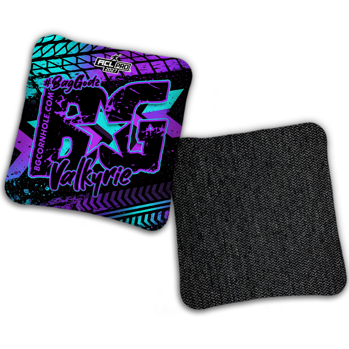 2027 ACL - BG Multiple Bag Models "GRUNGE TRACKS" - Pro Stamped Cornhole Bags - SET OF 4 BAGS