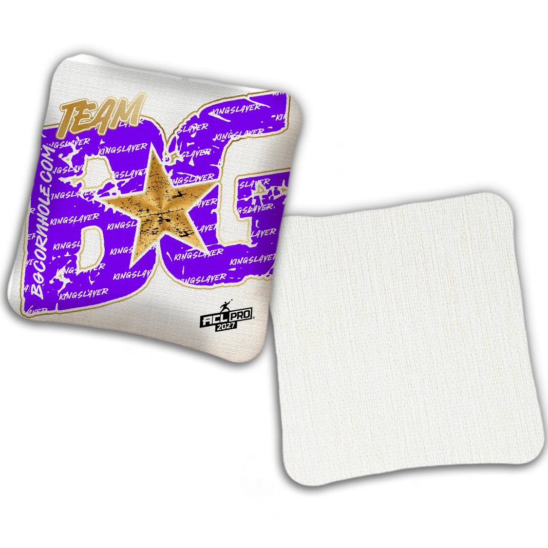 2027 ACL - BG Kingslayer "Big BG Colormatch" - Pro Stamped Cornhole Bags - SET OF 4 BAGS