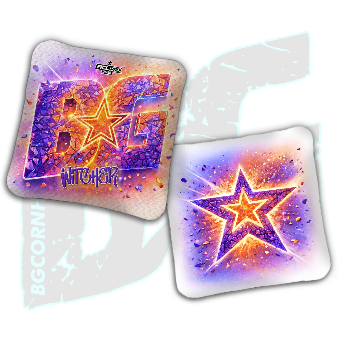 2026 BG Multiple Bag Models "Fracture" - ACL Pro Stamped Cornhole Bags - SET OF 4 BAGS