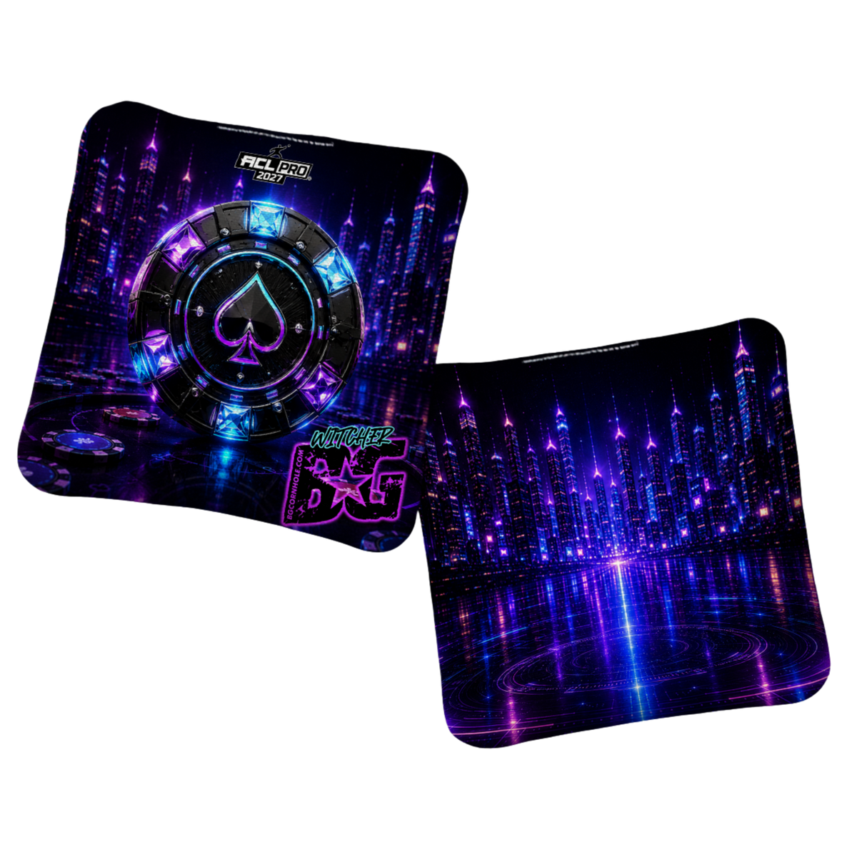 2027 ACL - BG Multiple Bag Models "NEON STAKES" - Pro Stamped Cornhole Bags - SET OF 4 BAGS