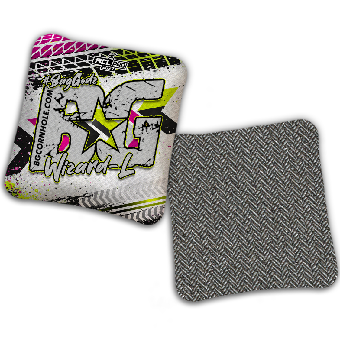 2027 ACL - BG Multiple Bag Models "GRUNGE TRACKS" - Pro Stamped Cornhole Bags - SET OF 4 BAGS